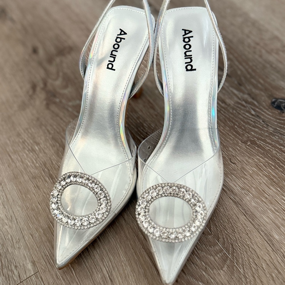 Abound Silver Women's Shoes with Rhinestone Detail
